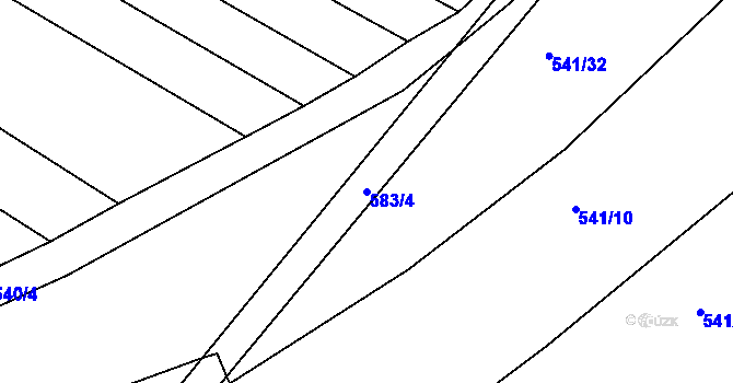 Parcela st. 583/4 v KÚ Citov, Katastrální mapa