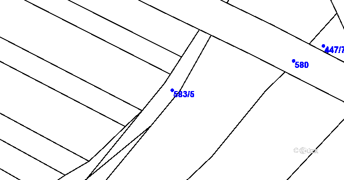 Parcela st. 583/5 v KÚ Citov, Katastrální mapa