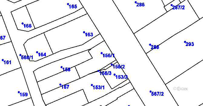 Parcela st. 156/1 v KÚ Citov, Katastrální mapa