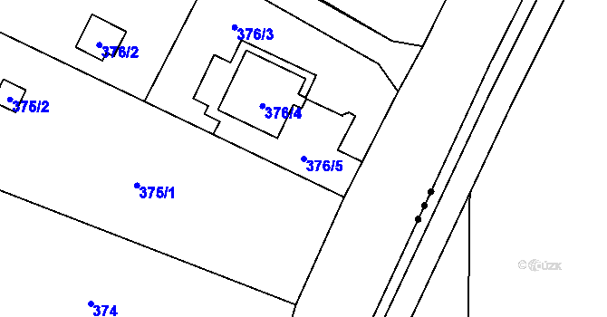 Parcela st. 376/5 v KÚ Citov, Katastrální mapa