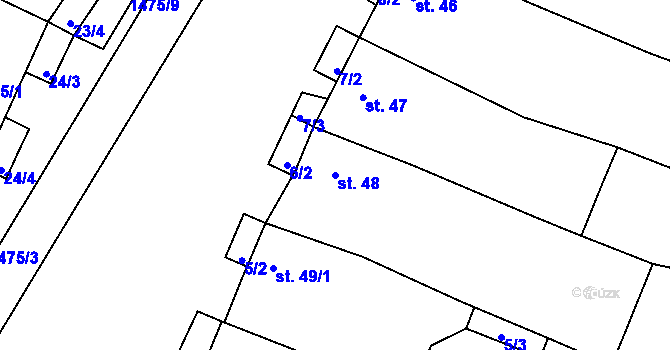 Parcela st. 48 v KÚ Cizkrajov, Katastrální mapa