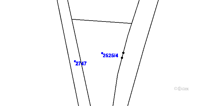 Parcela st. 2525/4 v KÚ Cizkrajov, Katastrální mapa