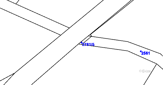 Parcela st. 2781/5 v KÚ Cizkrajov, Katastrální mapa