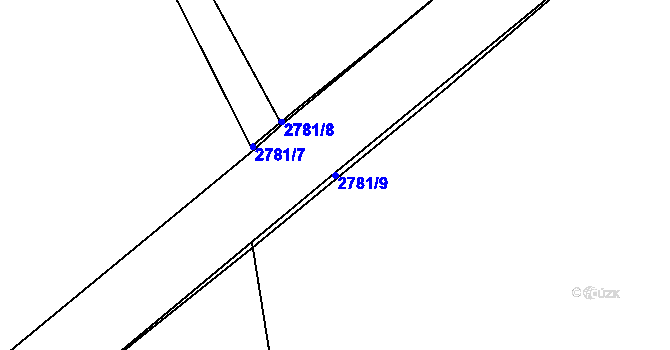 Parcela st. 2781/9 v KÚ Cizkrajov, Katastrální mapa