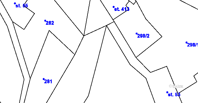 Parcela st. 368 v KÚ Cotkytle, Katastrální mapa