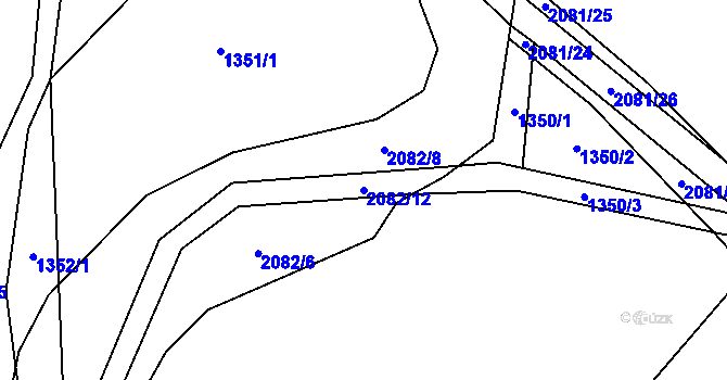 Parcela st. 2082/12 v KÚ Cotkytle, Katastrální mapa