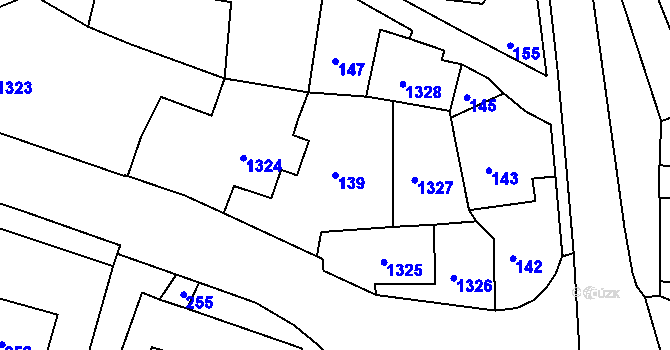 Parcela st. 139 v KÚ Crhov u Olešnice, Katastrální mapa