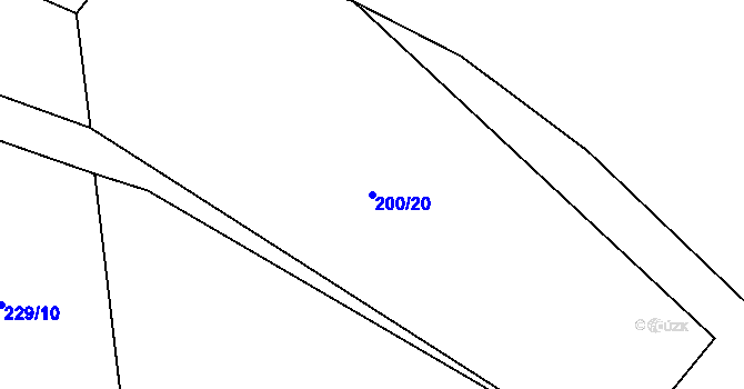Parcela st. 200/20 v KÚ Crhov, Katastrální mapa