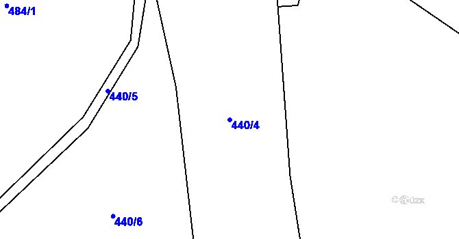 Parcela st. 440/4 v KÚ Crhov, Katastrální mapa