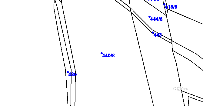 Parcela st. 440/8 v KÚ Crhov, Katastrální mapa