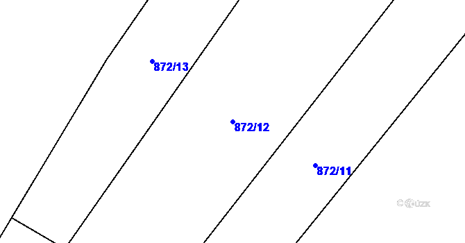 Parcela st. 872/12 v KÚ Ctětín, Katastrální mapa