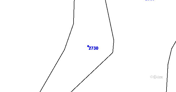 Parcela st. 2730 v KÚ Ctiboř u Tachova, Katastrální mapa