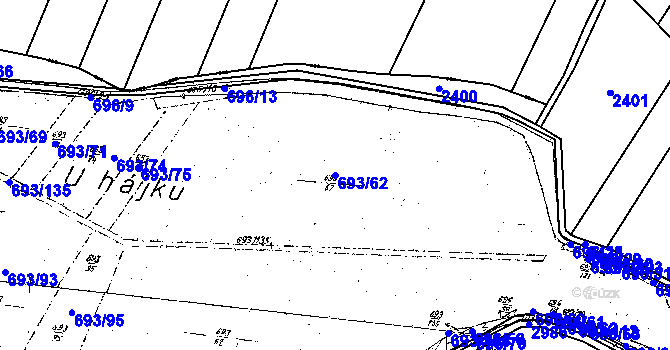 Parcela st. 693/62 v KÚ Ctidružice, Katastrální mapa