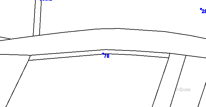 Parcela st. 78 v KÚ Černouček, Katastrální mapa