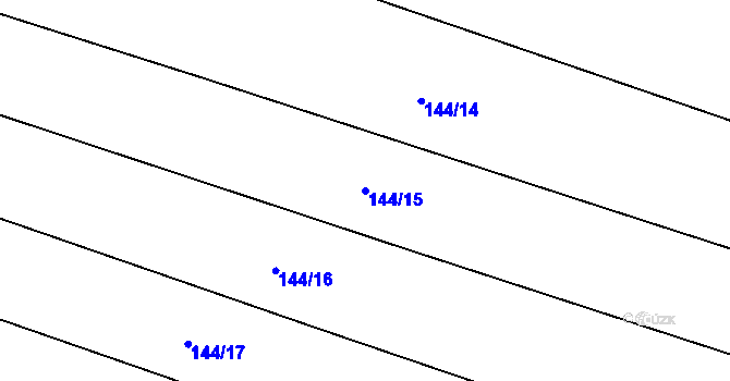 Parcela st. 144/15 v KÚ Černouček, Katastrální mapa