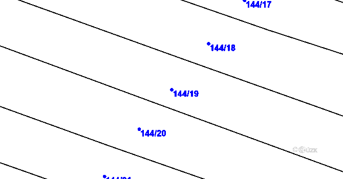 Parcela st. 144/19 v KÚ Černouček, Katastrální mapa
