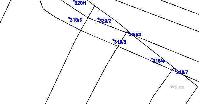 Parcela st. 274/3 v KÚ Černouček, Katastrální mapa