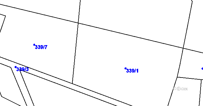 Parcela st. 339/11 v KÚ Černouček, Katastrální mapa