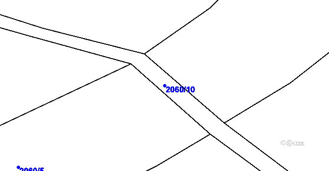 Parcela st. 2060/10 v KÚ Cvikov, Katastrální mapa