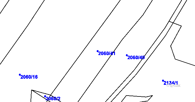 Parcela st. 2060/41 v KÚ Cvikov, Katastrální mapa
