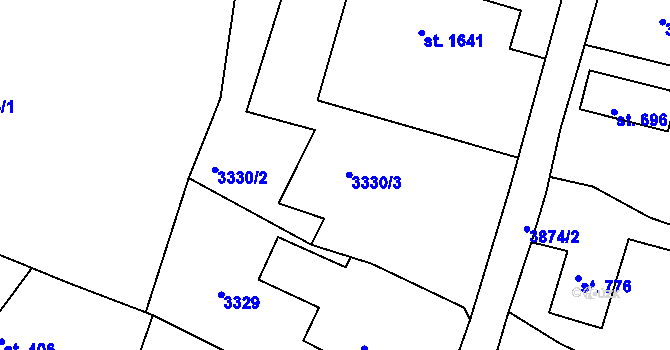 Parcela st. 656 v KÚ Cvikov, Katastrální mapa