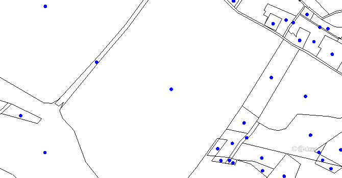 Parcela st. 100/3 v KÚ Trávník u Cvikova, Katastrální mapa