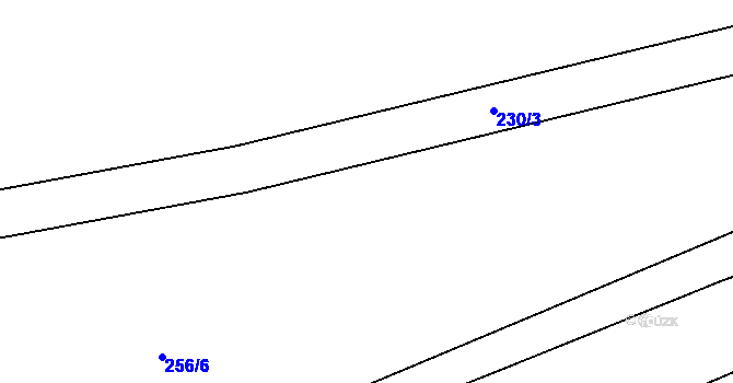 Parcela st. 256/3 v KÚ Cvrčovice, Katastrální mapa