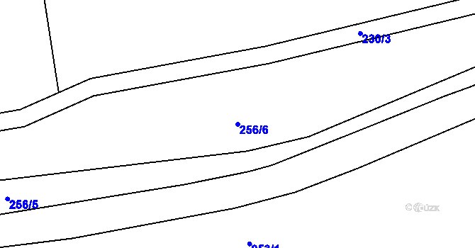 Parcela st. 256/6 v KÚ Cvrčovice, Katastrální mapa