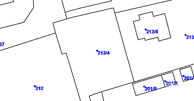 Parcela st. 213/4 v KÚ Cvrčovice u Pohořelic, Katastrální mapa