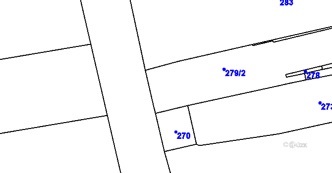 Parcela st. 281 v KÚ Cvrčovice u Pohořelic, Katastrální mapa