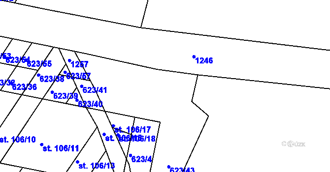 Parcela st. 680/6 v KÚ Cvrčovice u Zdounek, Katastrální mapa