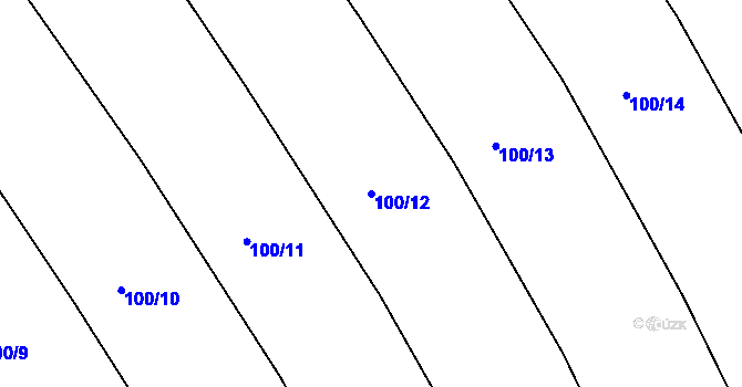 Parcela st. 100/12 v KÚ Cvrčovice u Zdounek, Katastrální mapa
