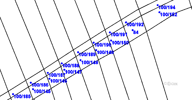 Parcela st. 100/149 v KÚ Cvrčovice u Zdounek, Katastrální mapa