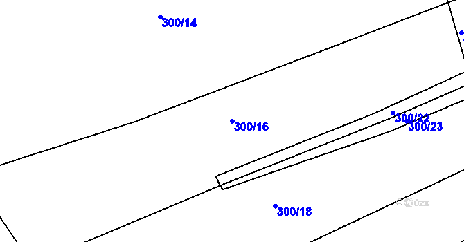 Parcela st. 300/16 v KÚ Cvrčovice u Zdounek, Katastrální mapa