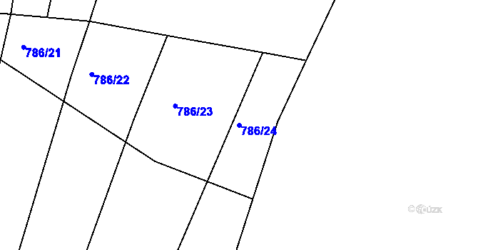 Parcela st. 786/24 v KÚ Cvrčovice u Zdounek, Katastrální mapa