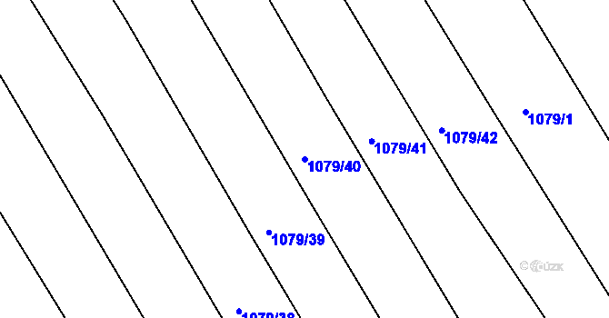 Parcela st. 1079/40 v KÚ Cvrčovice u Zdounek, Katastrální mapa
