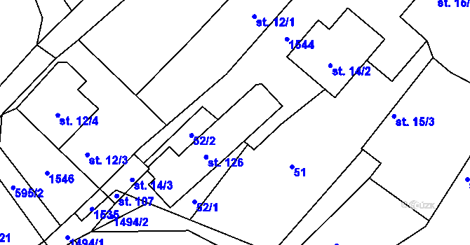 Parcela st. 14/1 v KÚ Čachotín, Katastrální mapa