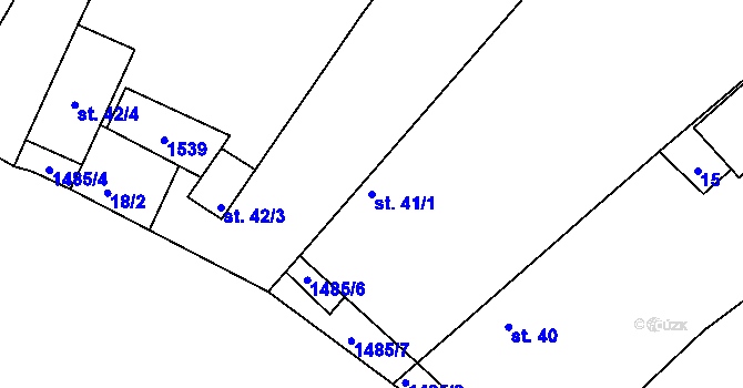Parcela st. 41/1 v KÚ Čachotín, Katastrální mapa