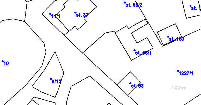 Parcela st. 1/3 v KÚ Čachotín, Katastrální mapa