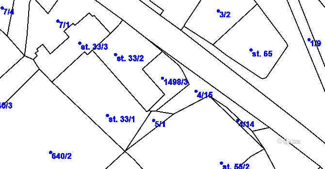 Parcela st. 5/6 v KÚ Čachotín, Katastrální mapa