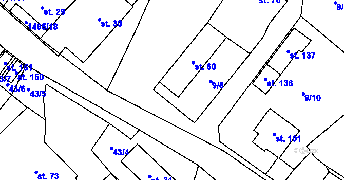 Parcela st. 9/4 v KÚ Čachotín, Katastrální mapa