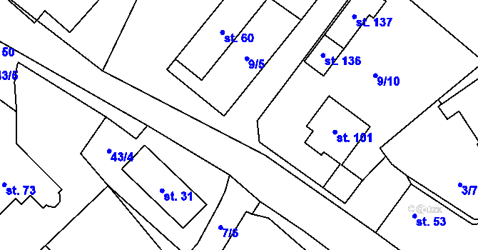 Parcela st. 9/8 v KÚ Čachotín, Katastrální mapa