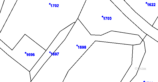 Parcela st. 222/2 v KÚ Čachotín, Katastrální mapa