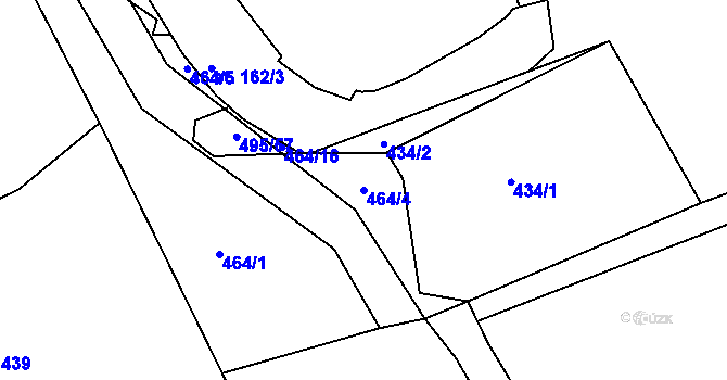 Parcela st. 464/4 v KÚ Čachotín, Katastrální mapa