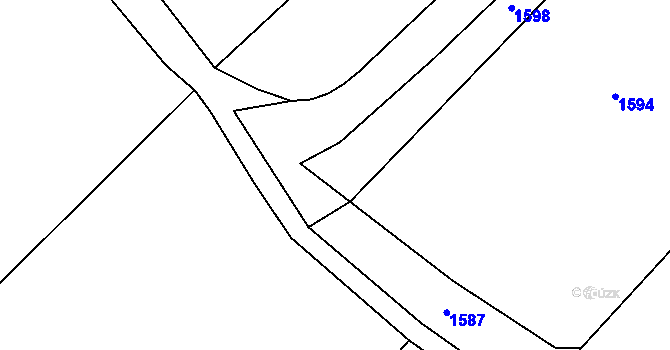 Parcela st. 646/21 v KÚ Čachotín, Katastrální mapa