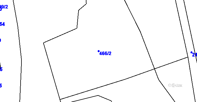 Parcela st. 466/2 v KÚ Čachotín, Katastrální mapa