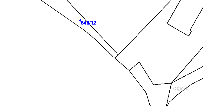 Parcela st. 646/27 v KÚ Čachotín, Katastrální mapa