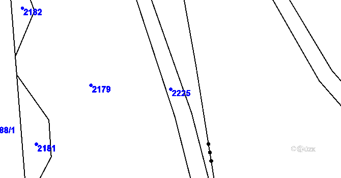 Parcela st. 2225 v KÚ Čachotín, Katastrální mapa
