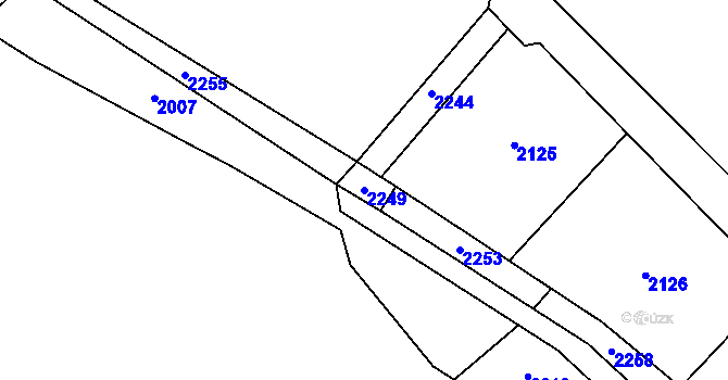 Parcela st. 2249 v KÚ Čachotín, Katastrální mapa