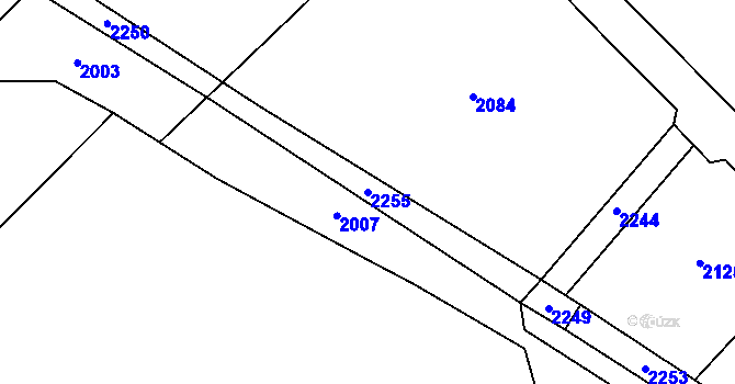 Parcela st. 2255 v KÚ Čachotín, Katastrální mapa
